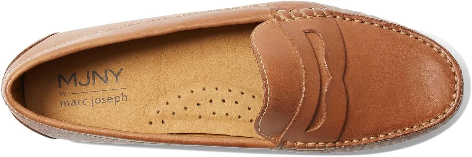MJNY Womens Casual Comfortable Genuine Leather Lightweight Driving Moccasins Classic Fashion Penny Slip On Ladies Driving Loafer Flat Shoes