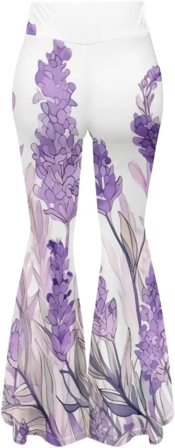 Modysero Womens Wide Leg Pants Fashion Graphic Flare Yoga Pants for Dancing Work Regular Slim Fit High Waist Tall Leg