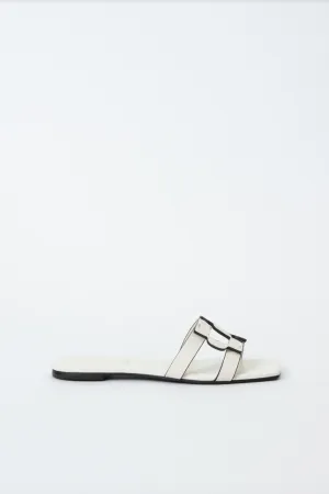 Monogram Flat Slide - Ivory
