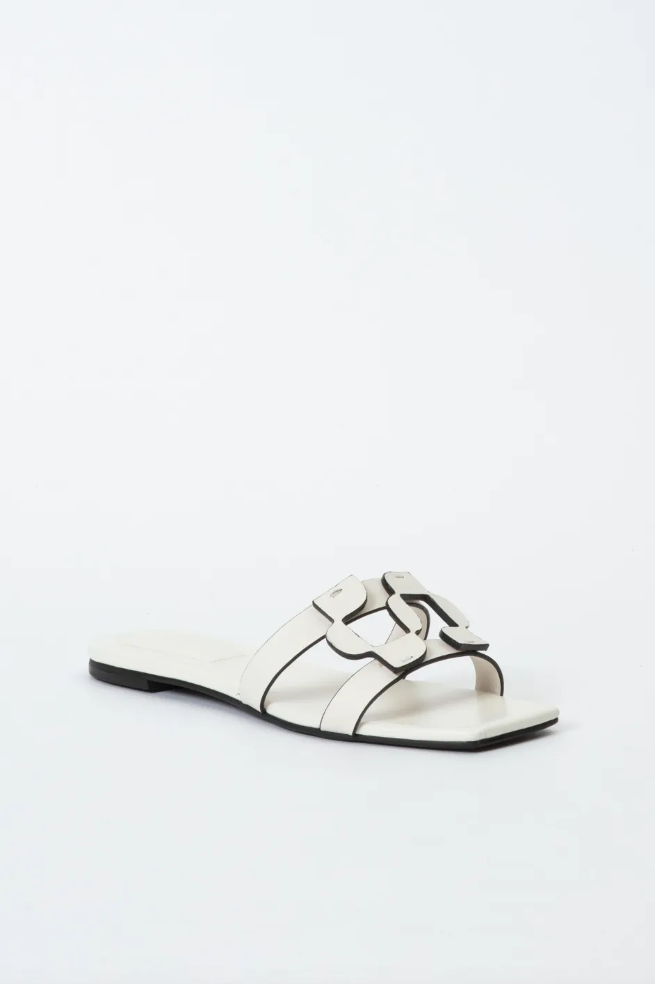 Monogram Flat Slide - Ivory