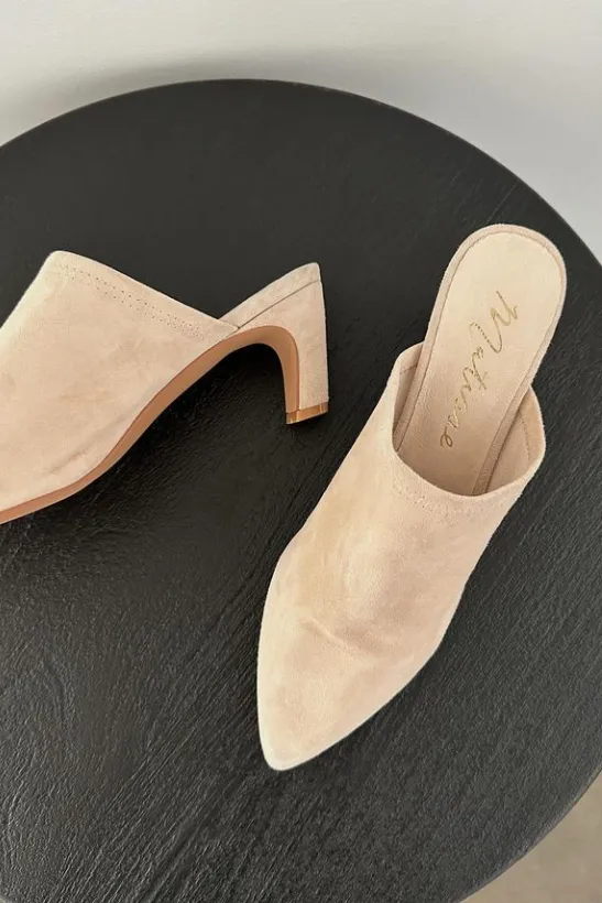 MT FRANCES HEELED MULE IN BEIGE