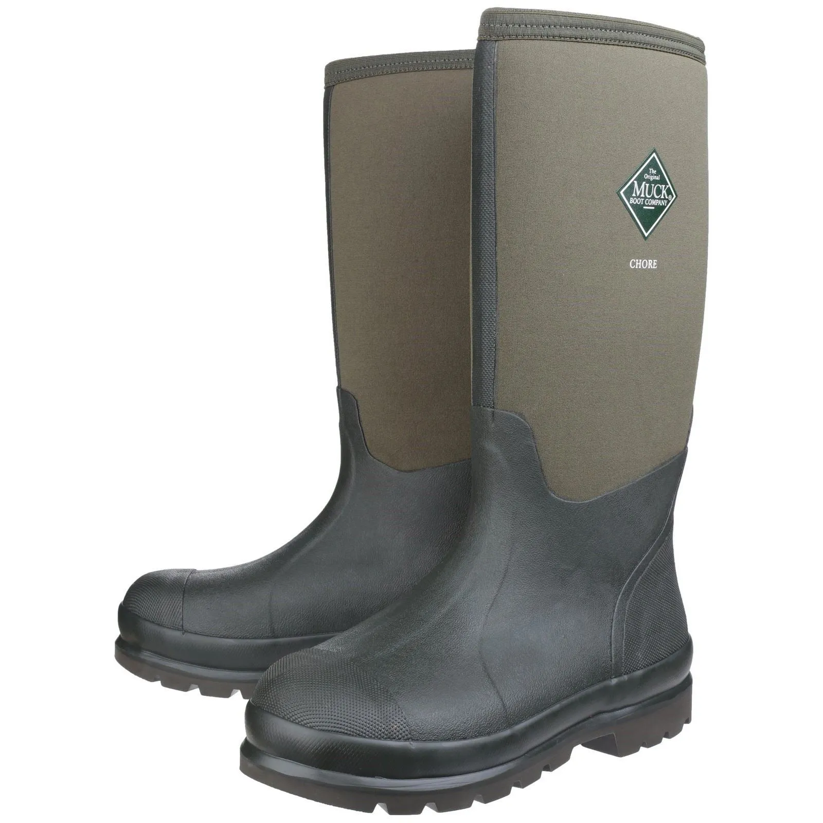Muck Boots Unisex Chore Classic Hi Patterned Wellington in Moss