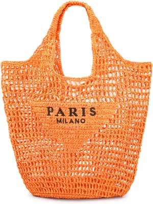 New Woven Bag, Straw Mesh Tote Bag, Beach, Shoulder Bag, Hobo Women, Foldable Large Capacity, for Holiday.