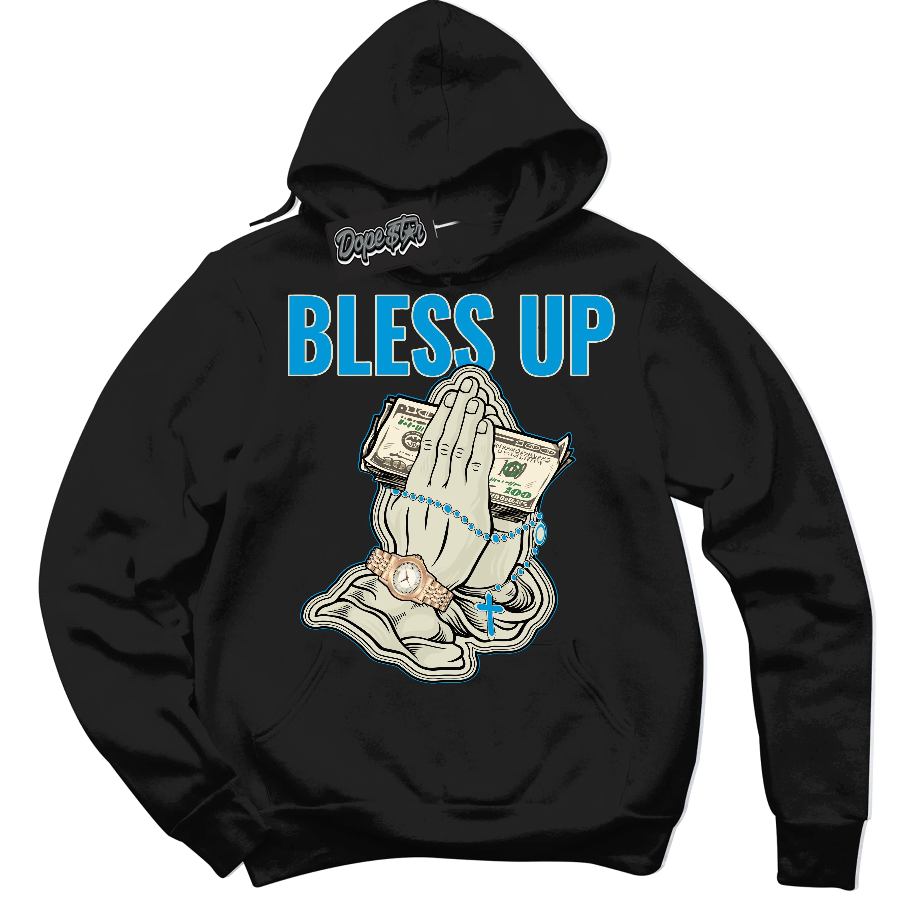Next Nature Light Khaki Star Blue Dunk Sneaker Hoodie Bless Up Graphic