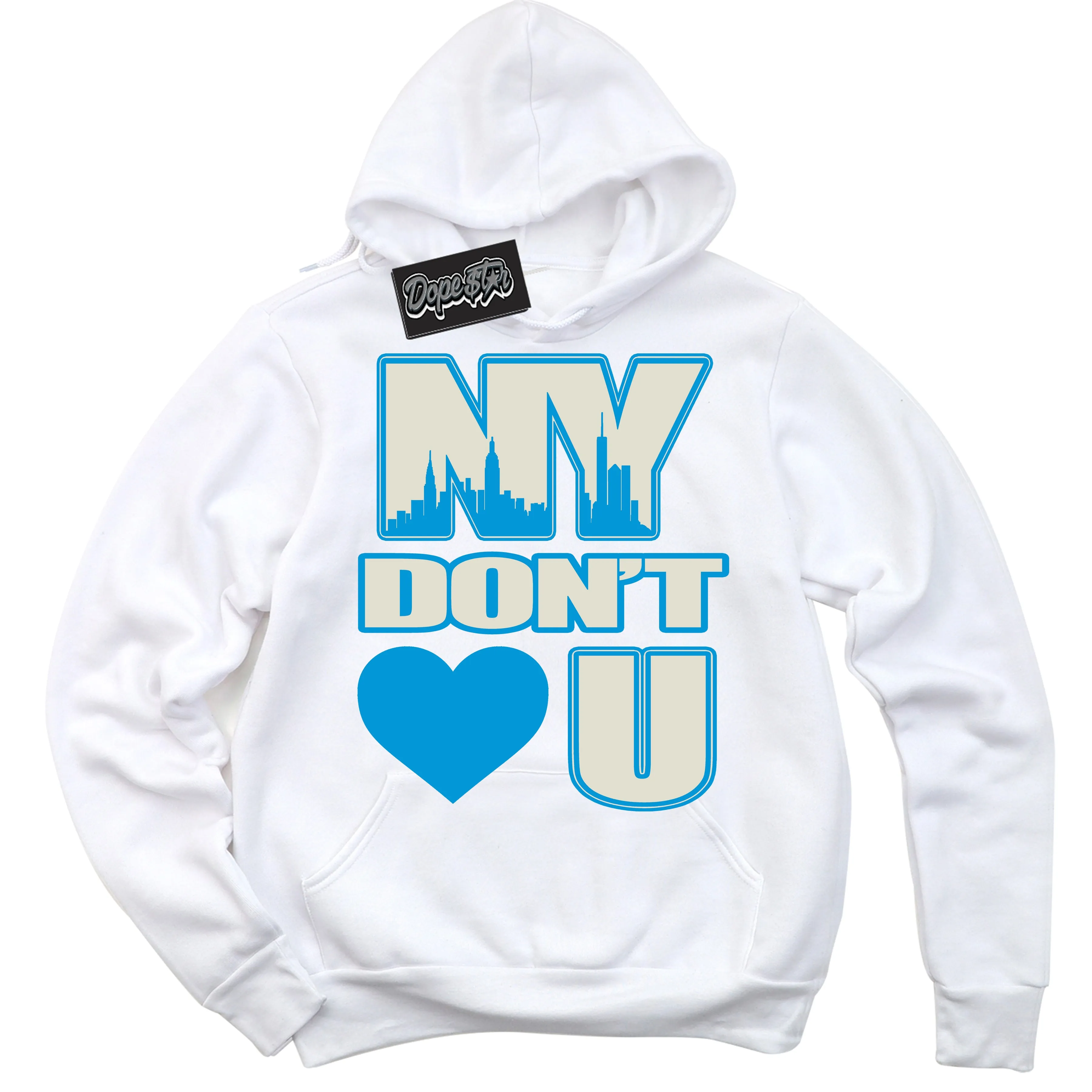 Next Nature Light Khaki Star Blue Dunk Sneaker Hoodie NY Don't Love You Graphic