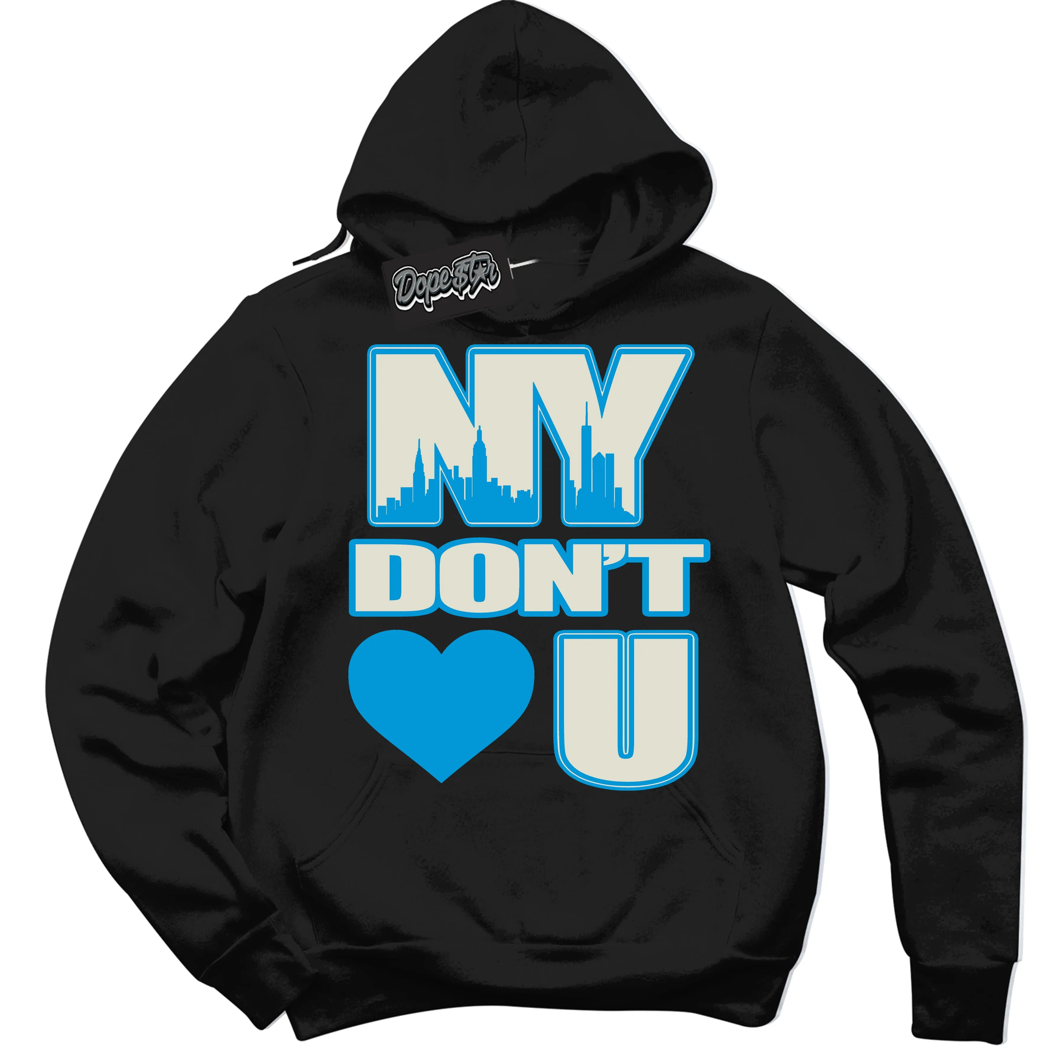 Next Nature Light Khaki Star Blue Dunk Sneaker Hoodie NY Don't Love You Graphic