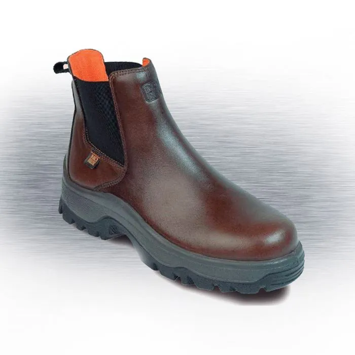 No Risk Steel Toe Cap Full Grain Leather Denver S3 Dealer Safety Boot Brown