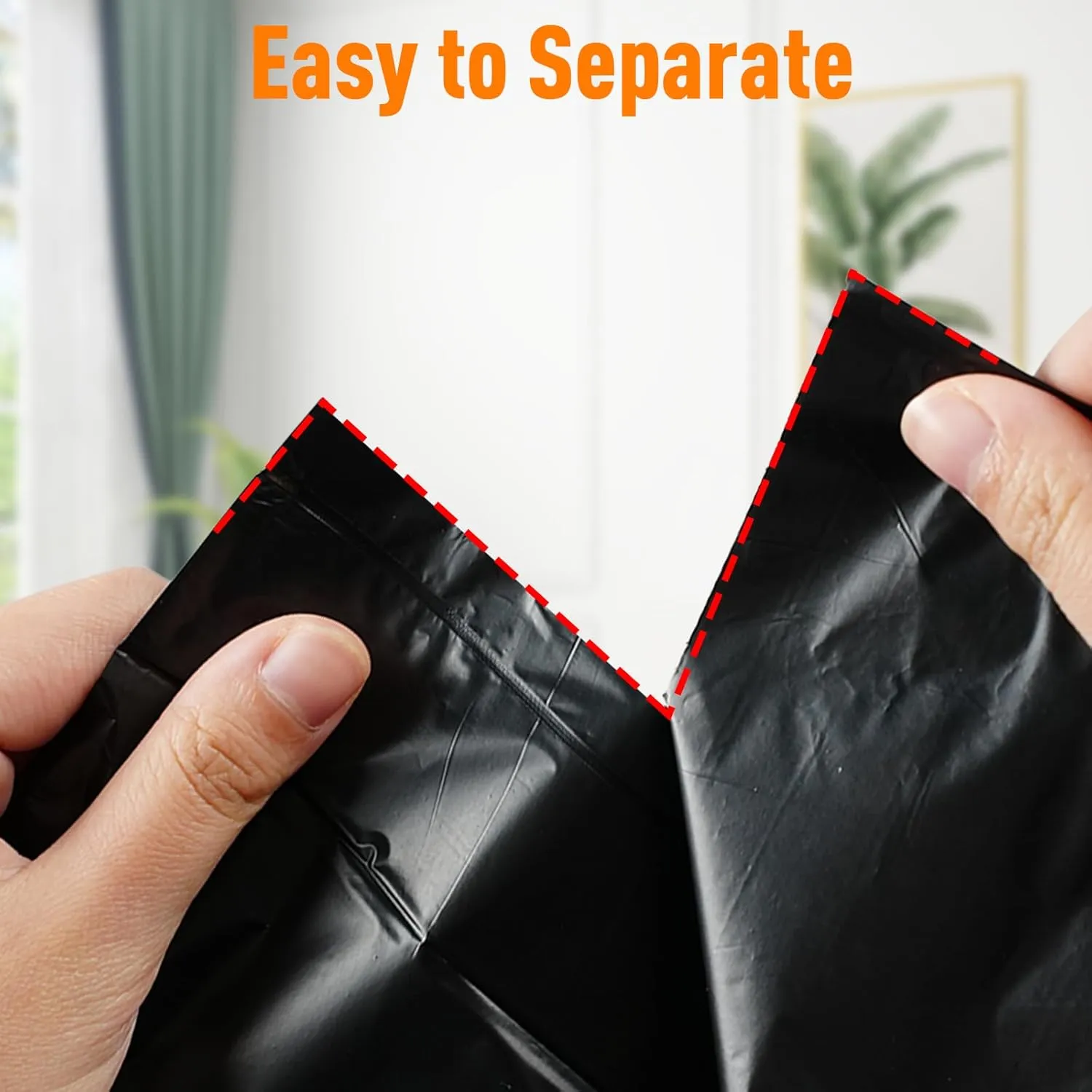 O2frepak 45 Gallon Multipurpose Tear-Resistant Trash Bags,Heavy Duty,Tastless and Black Garbage Bags (20 Count, 100x120cm)