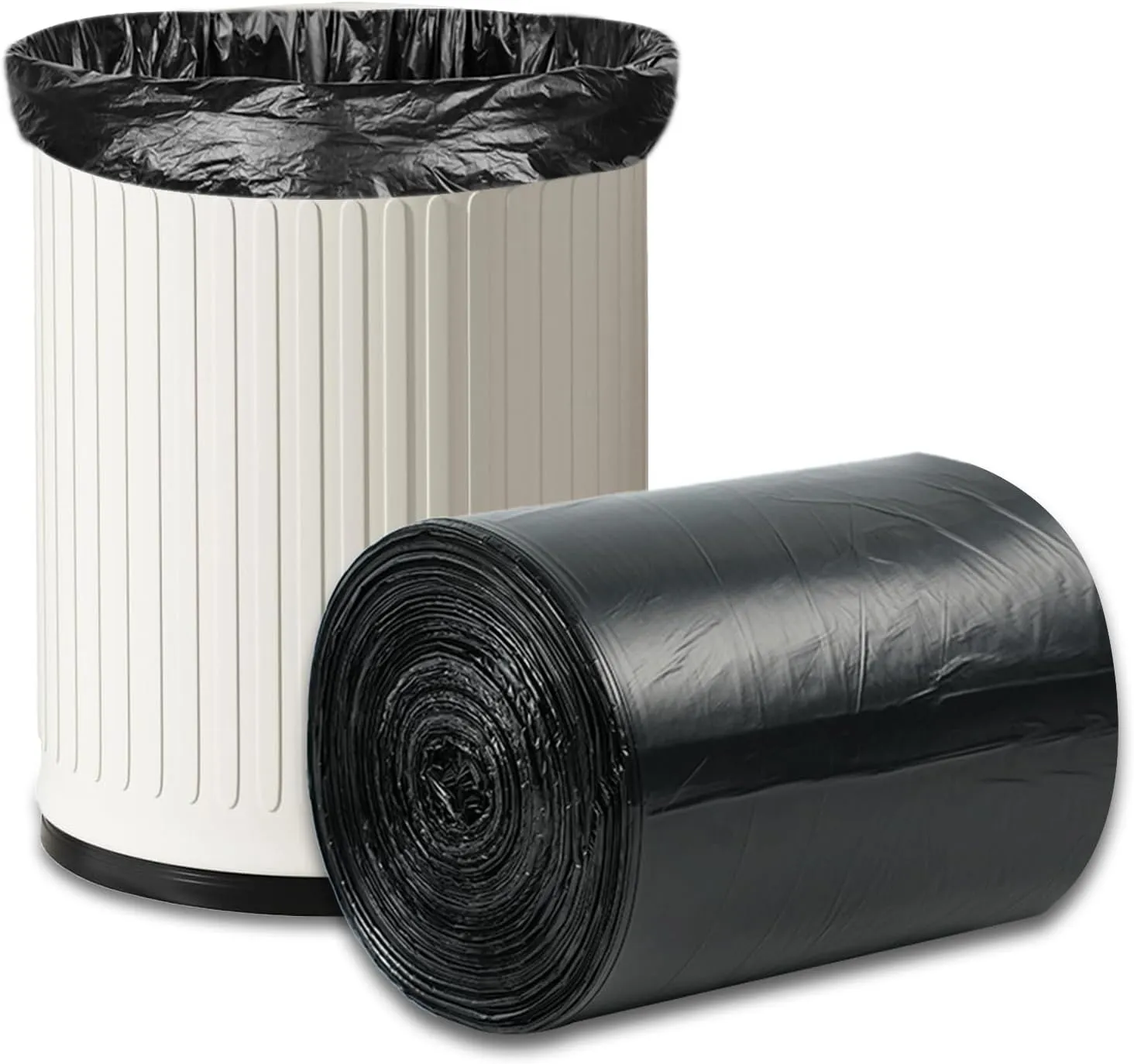 O2frepak 45 Gallon Multipurpose Tear-Resistant Trash Bags,Heavy Duty,Tastless and Black Garbage Bags (20 Count, 100x120cm)
