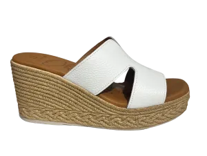 Oh My Sandals Ladies Slip On Mule Wedge Sandal 5458