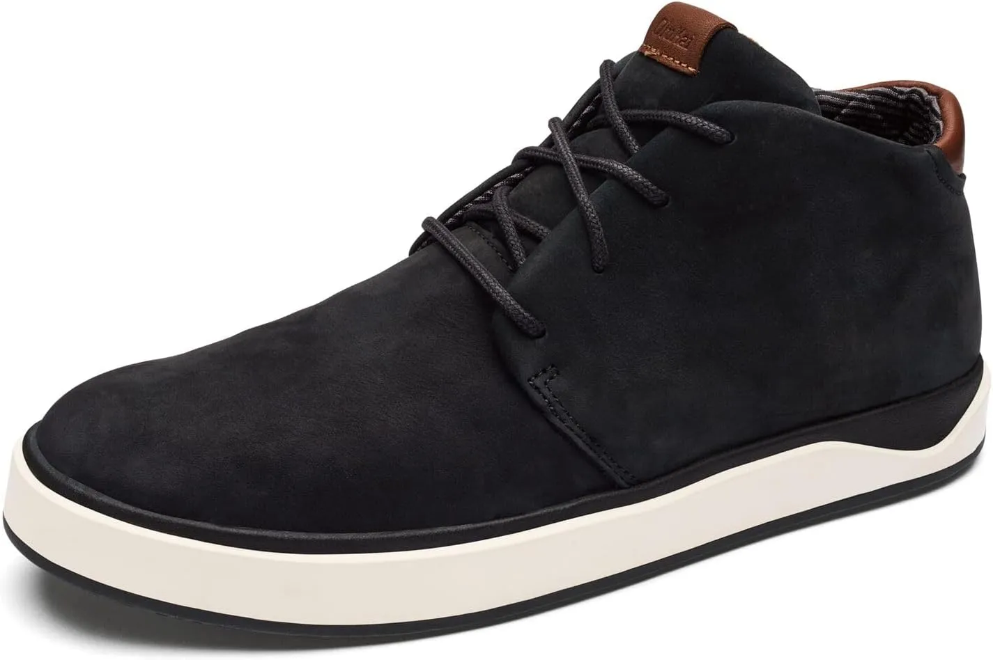 OLUKAI Papaku 'Ili Men's Boots, Durable Waterproof Leather, Cozy Quilted Lining, All-Day Underfoot Cushion