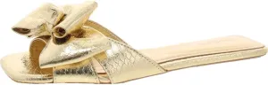 On 34th Womens JAZMINN Faux Leather Bow Slide Sandals