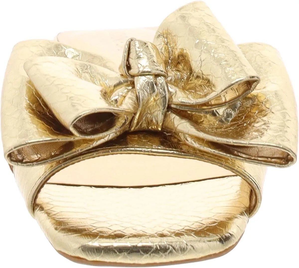 On 34th Womens JAZMINN Faux Leather Bow Slide Sandals