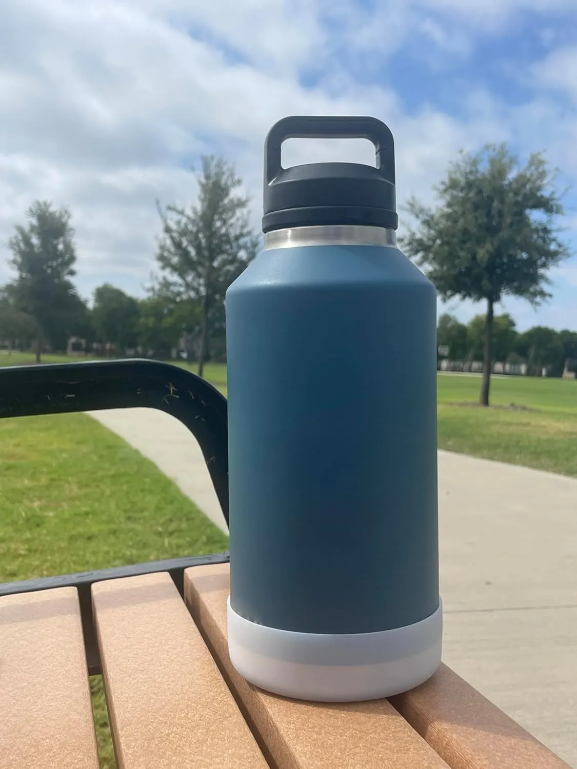 One MissionX Protective Silicone Boot for YETI 46oz 36oz 26oz 18/12oz, Owala 32oz 24oz Bottles & Yonder Water Bottles, Anti-Slip Bottom Sleeve Cover, BPA Free (Black, Fits 64 oz)