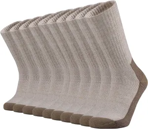 Ortis Men's Cotton Cushion Crew Socks Moisture Wicking Breathable Thick Warm Thermal for Athletic Heavy Duty Work Boot