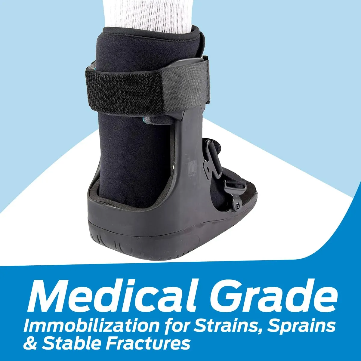 Ossur Formfit Walker Boot (Non-Air) - Medical Grade Immobilization for Strains, Sprains & Stable Fractures | Breathable Material (Low Top, Large)