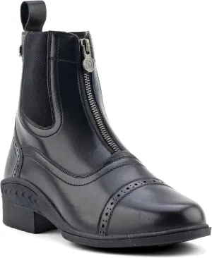 Ovation Women's Comfortable Durable Warm Water-Resistant Leather Equestrian Horse Riding Tuscany Zip Paddock Boot