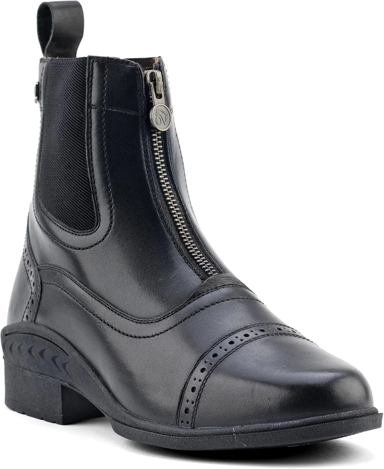 Ovation Women's Comfortable Durable Warm Water-Resistant Leather Equestrian Horse Riding Tuscany Zip Paddock Boot