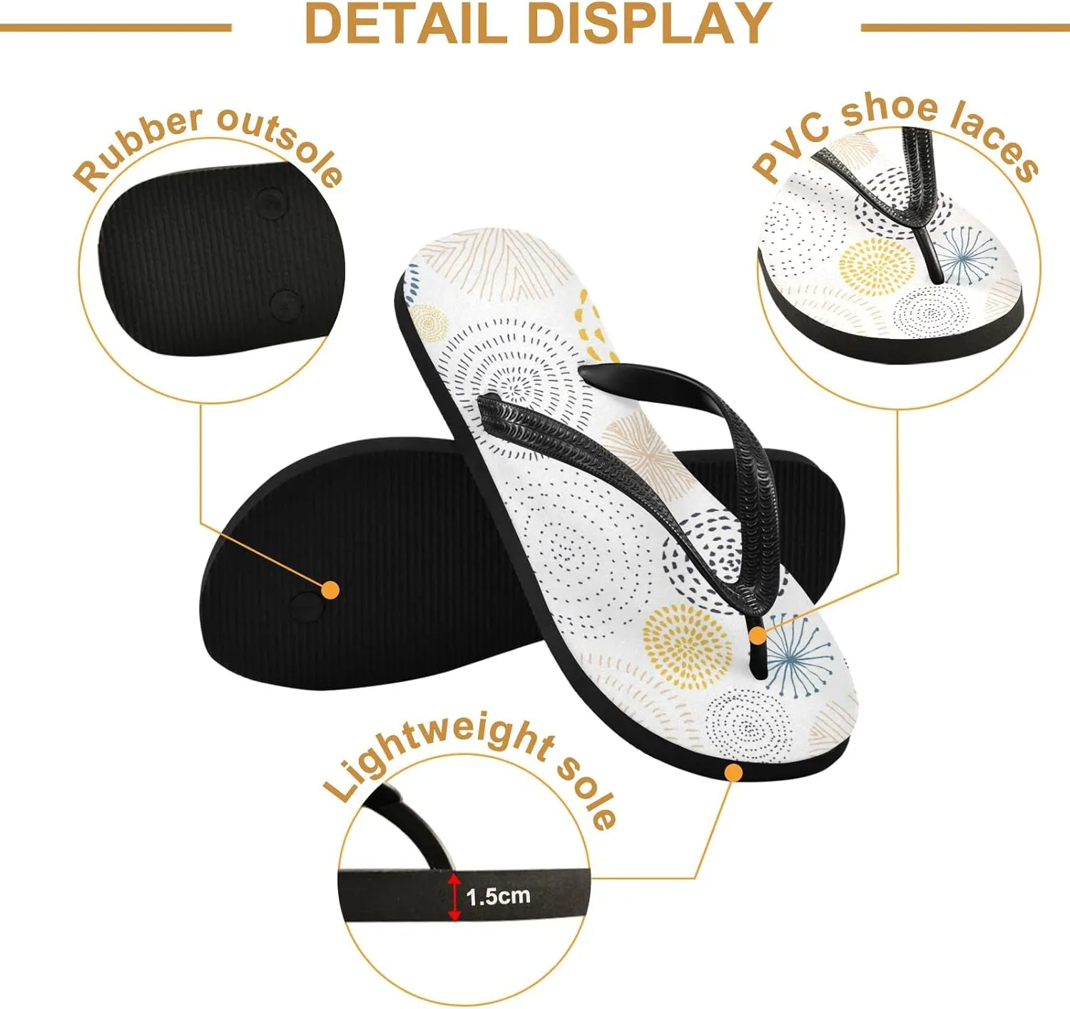 Oyihfvs Flip Flops Flip Sandal Home Slippers Hotel Spa Bedroom for Men Women XS-XXL