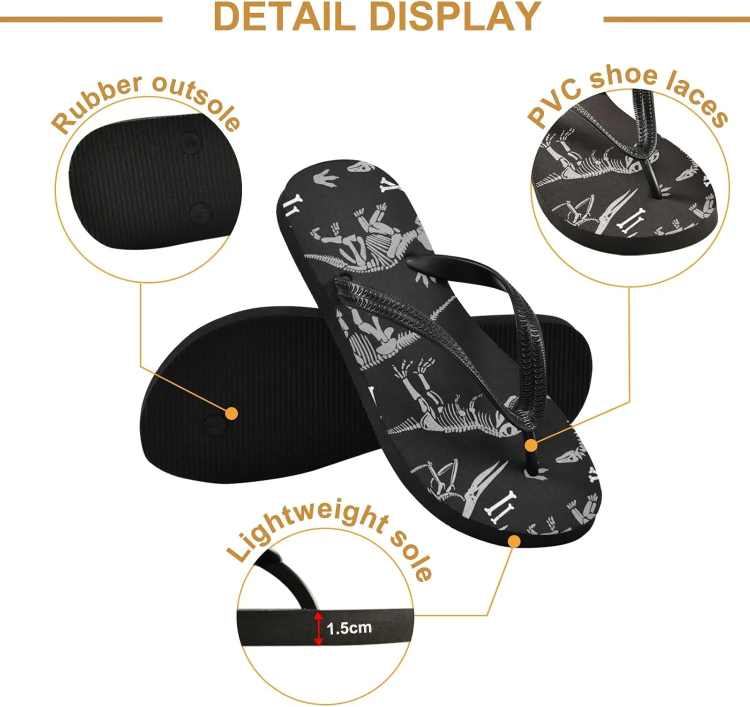 Oyihfvs Flip Flops Flip Sandal Home Slippers Hotel Spa Bedroom for Men Women XS-XXL