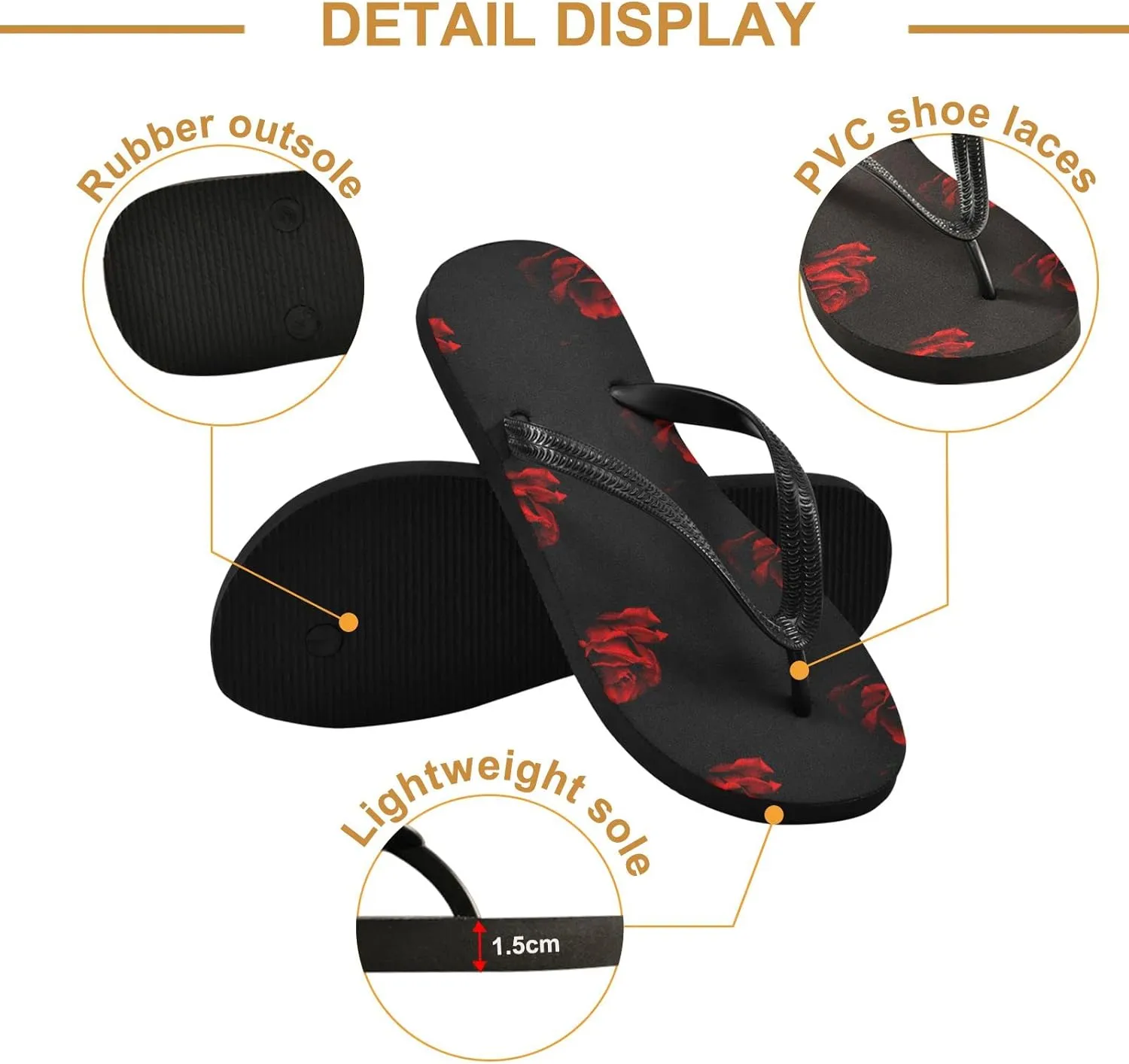 Oyihfvs Flip Flops Flip Sandal Home Slippers Hotel Spa Bedroom for Men Women XS-XXL