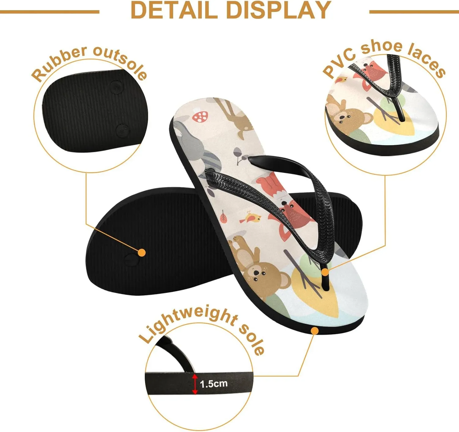 Oyihfvs Flip Flops Flip Sandal Home Slippers Hotel Spa Bedroom for Men Women XS-XXL