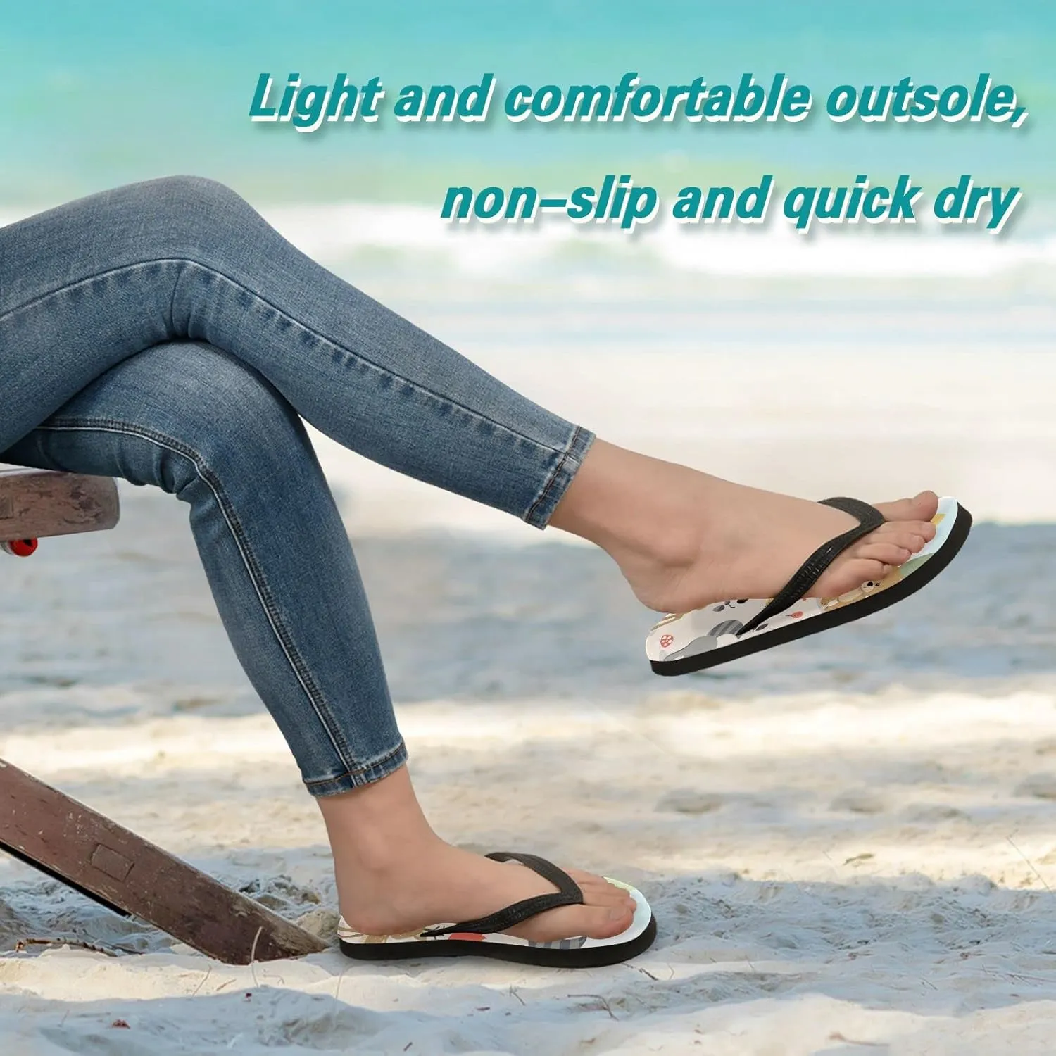 Oyihfvs Flip Flops Flip Sandal Home Slippers Hotel Spa Bedroom for Men Women XS-XXL