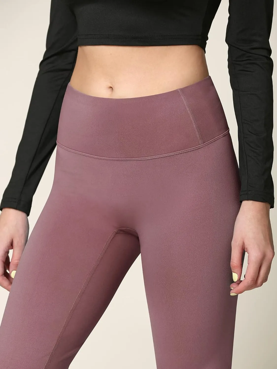 Peached Seamless Front & Side Leggings with Inner Pocket Ankle Boot Cut Yoga Pants