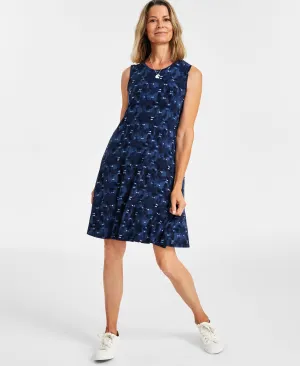 Petite Printed Flip-Flop Dress