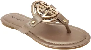 Pierre Dumas Women's Limit-24 Vegan Flip Flop Thong Slide Flat Sandal