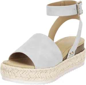 Platform Sandals Women Dressy 2025 Summer Open Toe Buckle Ankle Strap Wedge Sandals Comfortable Arch Support Wedge Sandals