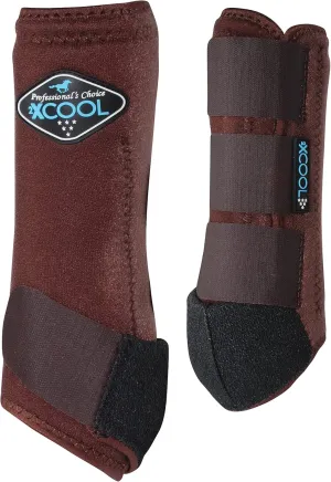 Professional's Choice 2XCOOL Sports Medicine Horse Boots | Protective & Breathable Design for Ultimate Comfort, Durability & Cooling in Active Horses | 2 Pack (Chocolate, Large)