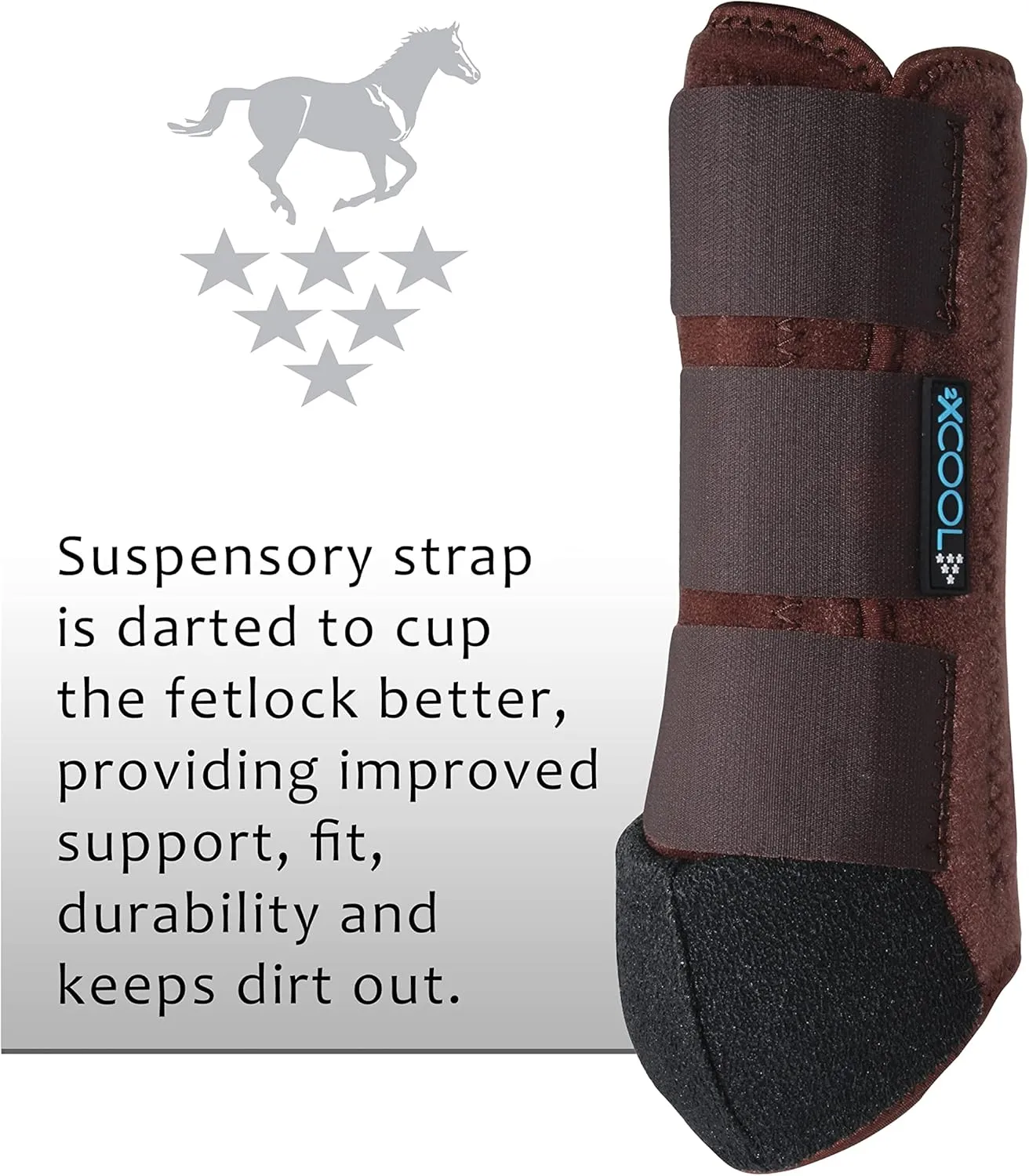 Professional's Choice 2XCOOL Sports Medicine Horse Boots | Protective & Breathable Design for Ultimate Comfort, Durability & Cooling in Active Horses | 2 Pack (Chocolate, Large)