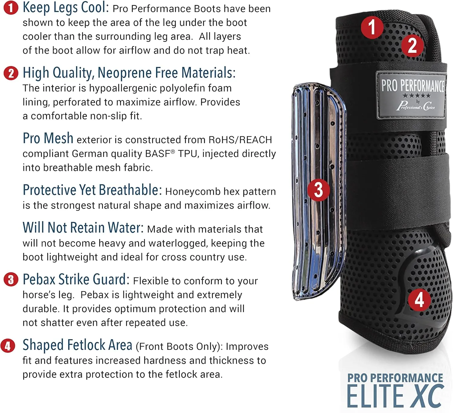 Professional's Choice Pro Performance Elite XC Boots | Front Pair | Medium