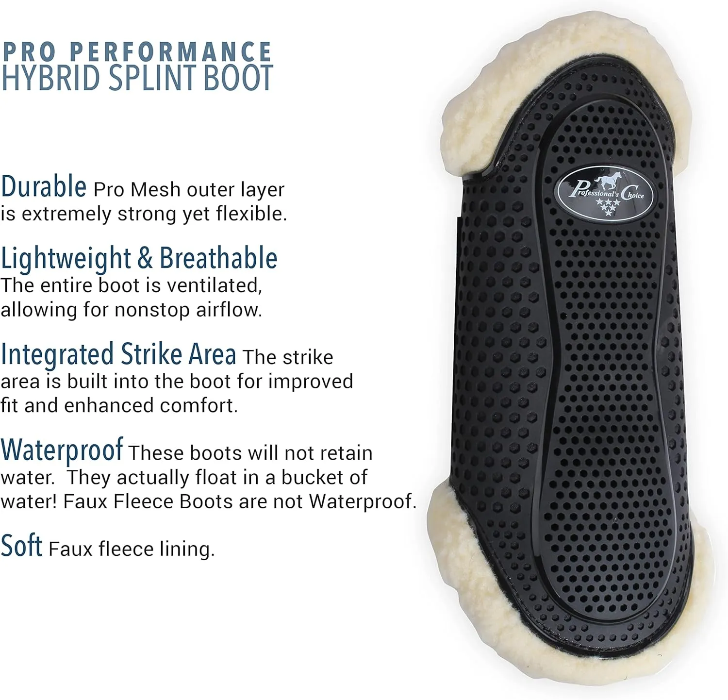 Professional's Choice Sports Medicine Products Hybrid Splint Horse Boots Fleece Horse Leg Wraps