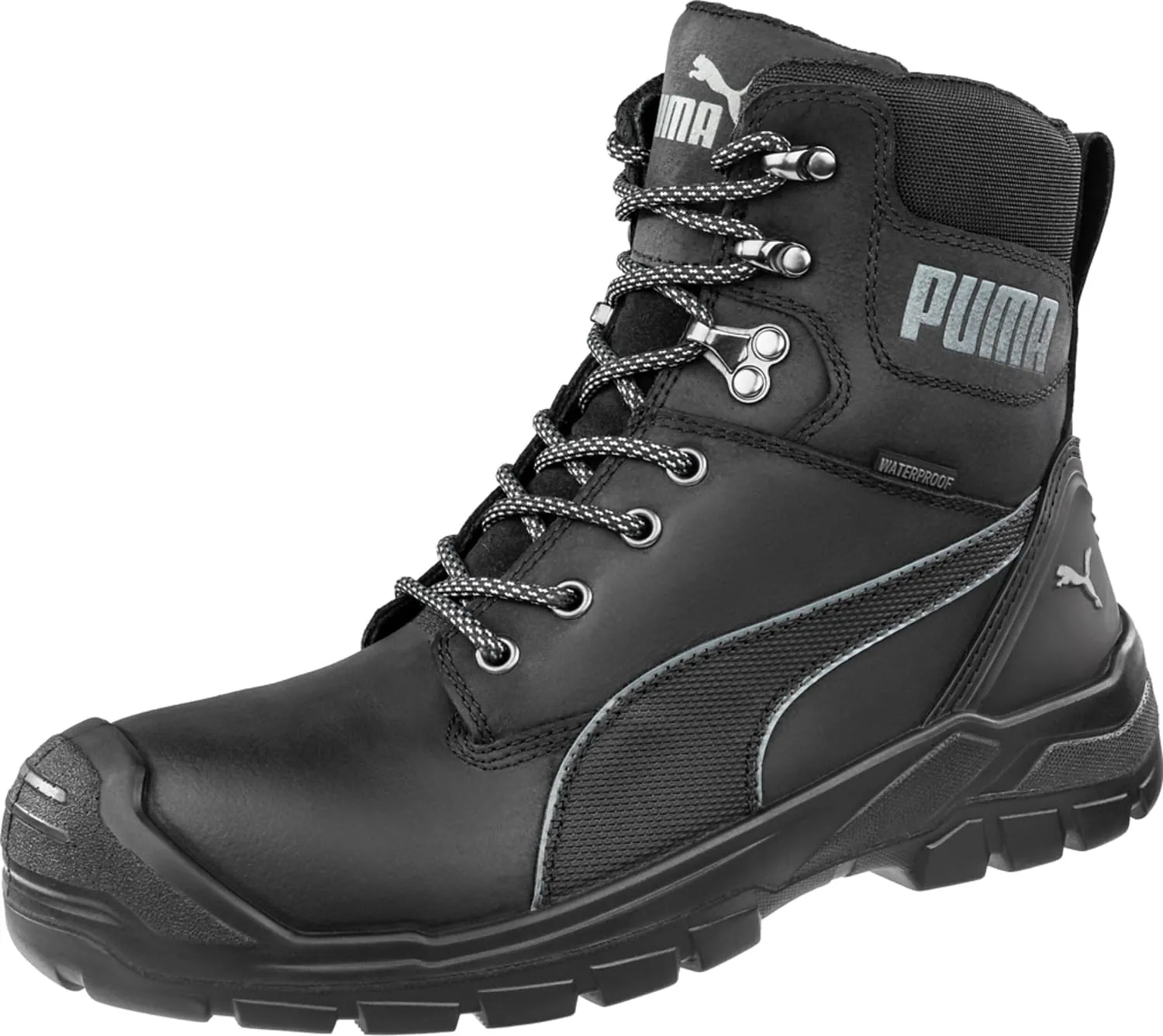 PUMA Men's Conquest Black Soft Toe Industrial Boot, 9.5