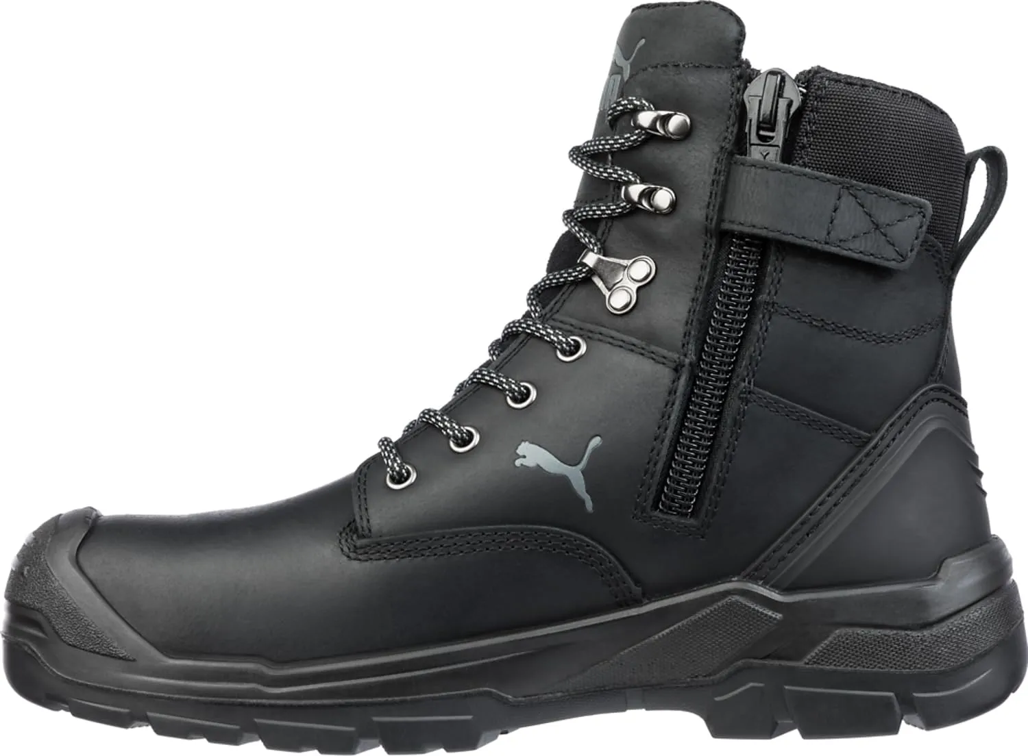 PUMA Men's Conquest Black Soft Toe Industrial Boot, 9.5