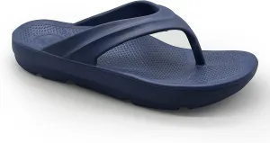 Pure Stride Therapeutic Flip Flops, Orthotic Thong Sandals for Plantar Fasciitis, Metatarsal and Heel Spurs, Feet Pain Relief and Arch Support - Navy, Men’s Size 10/Women’s Size 11