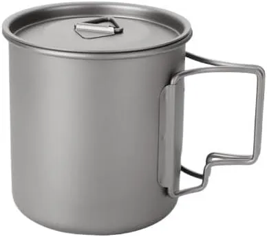 Pure Titanium Mug Outdoor Camping Foldable Coffee Mug(420ML)