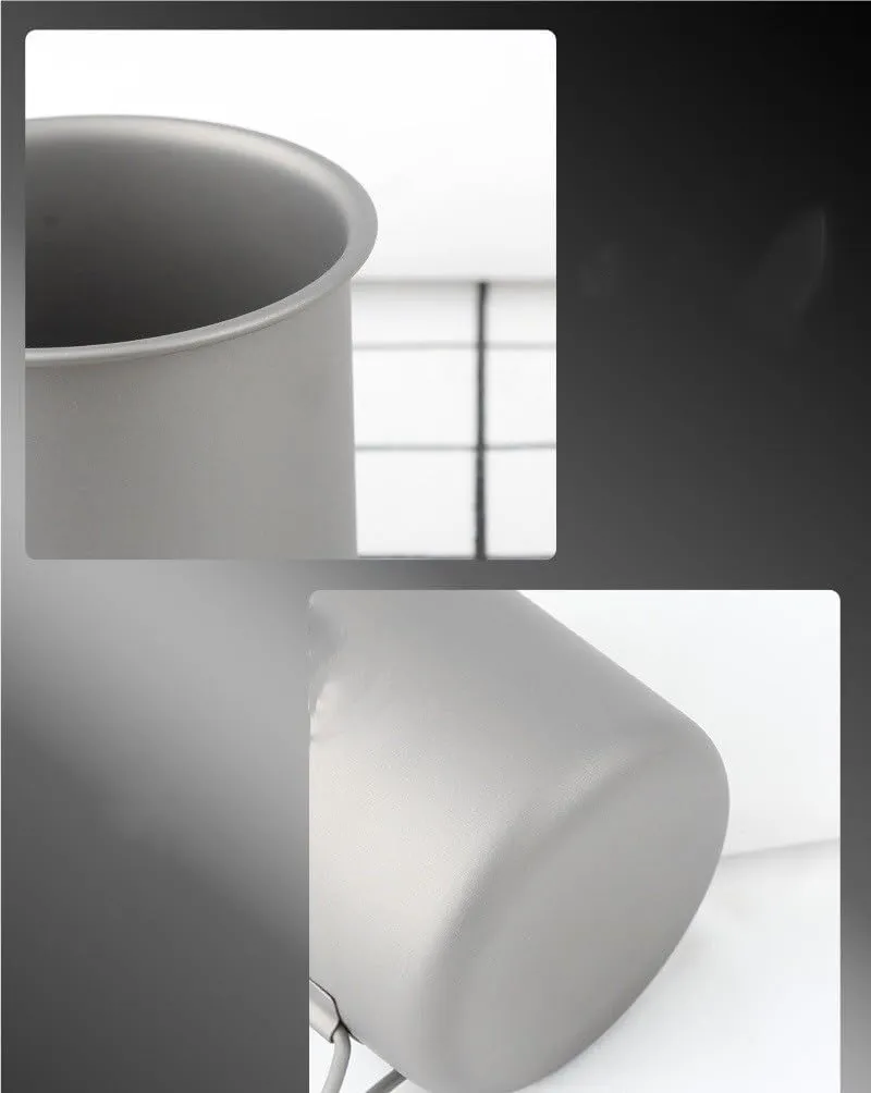 Pure Titanium Water Cup 450ml Foldable Portable Mug Coffee Cup(1PC)