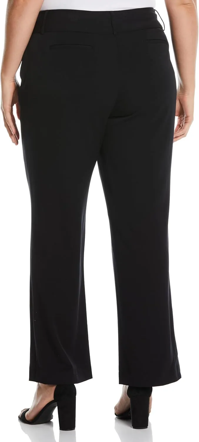 Rafaella Women's Plus Size Curvy Fit Boot Cut Pant