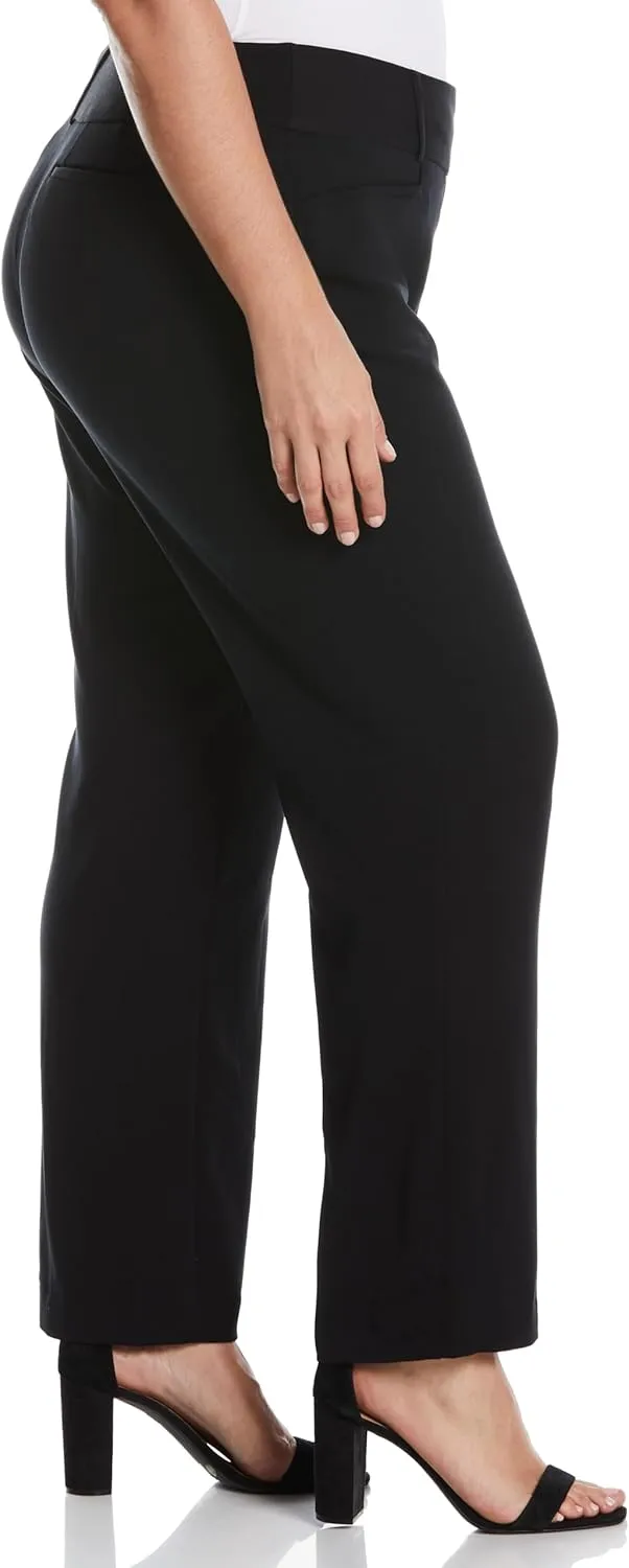 Rafaella Women's Plus Size Curvy Fit Boot Cut Pant