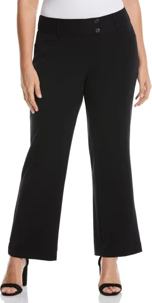 Rafaella Women's Plus Size Curvy Fit Boot Cut Pant