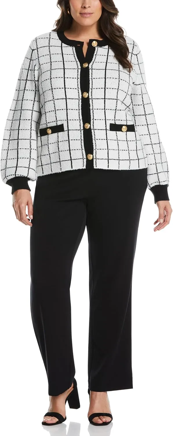 Rafaella Women's Plus Size Curvy Fit Boot Cut Pant