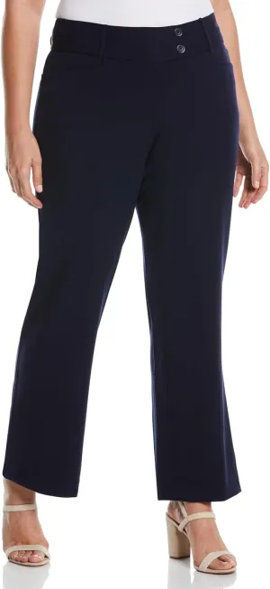 Rafaella Women's Plus Size Curvy Fit Boot Cut Pant