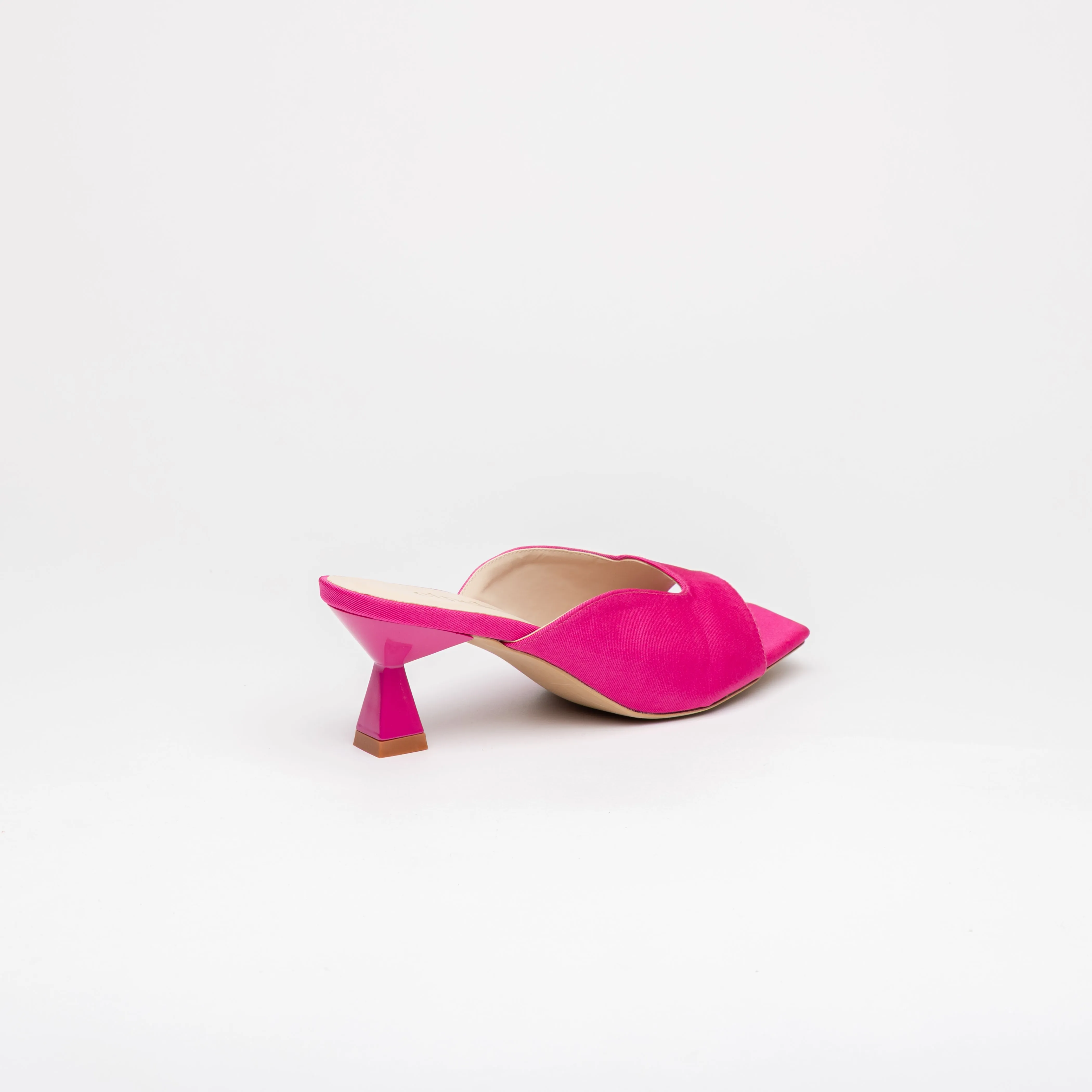 RAIA Sculpted Heel Open-Toe Mules - Ruby