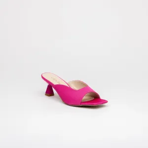 RAIA Sculpted Heel Open-Toe Mules - Ruby