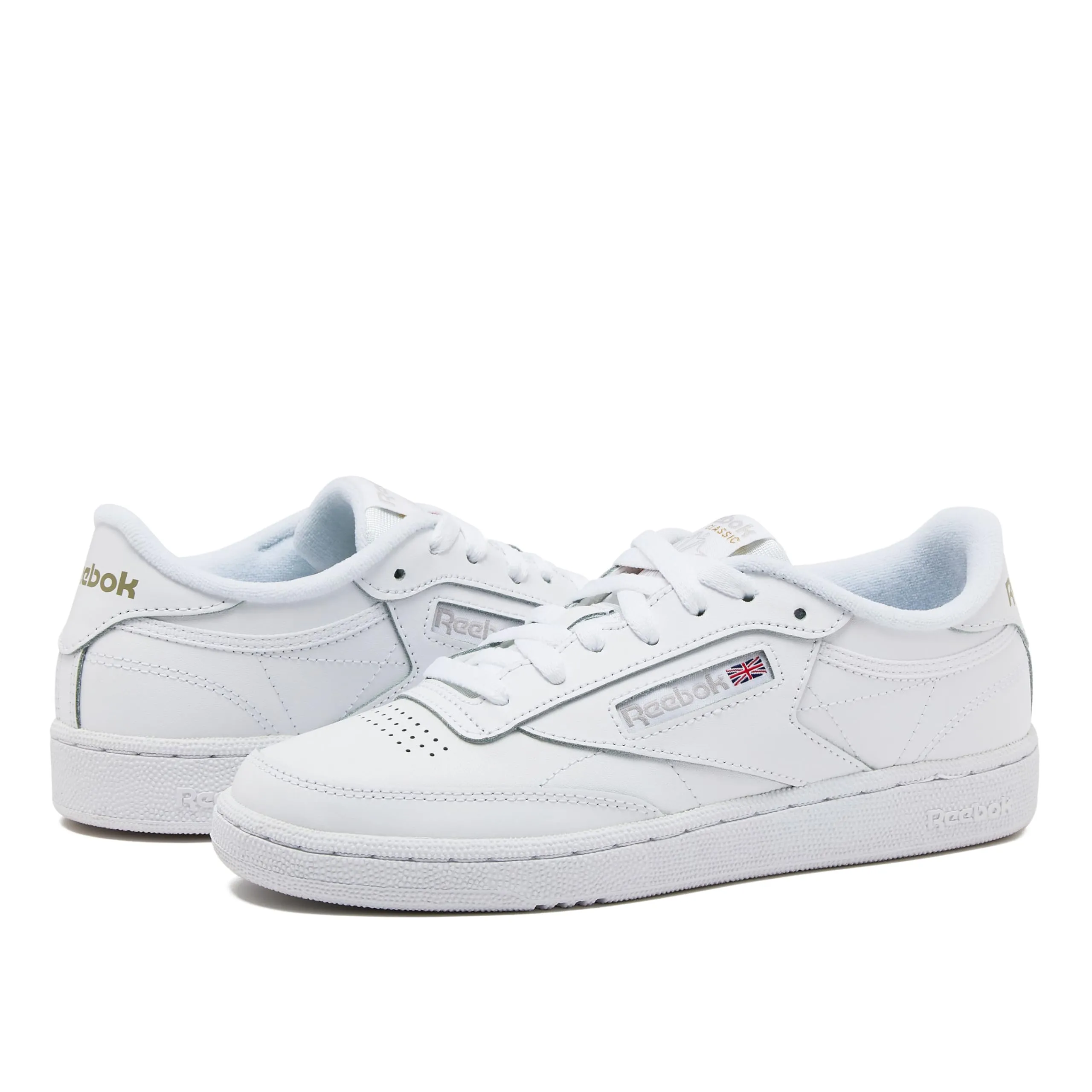Reebok Women's Club C 85 Sneaker, White/Light Grey, 9.5