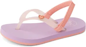 Reef Girls Little Charming Flip-Flop, Lavender/Coral, 8 Toddler