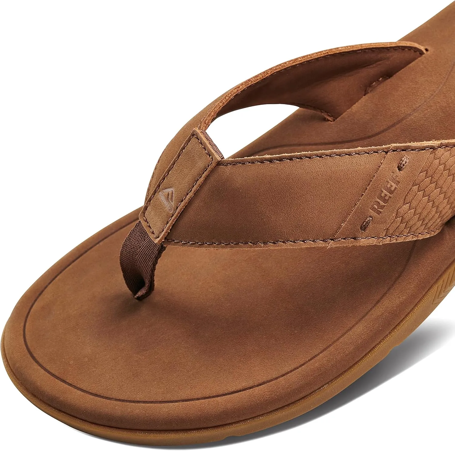 REEF Men's Leather Santa Ana Flip-Flop